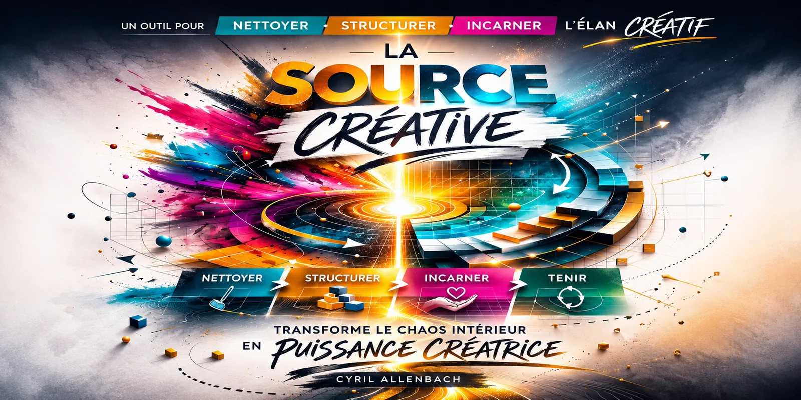 La Source Créative, un outil pour nettoyer, structurer et incarner l'élan créatif, transforme le chaos intérieur en puissance créatrice, par Cyril Allenbach
